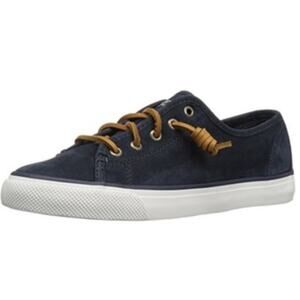 Sperry‎ Womens Crest Vibe Navy Canvas Ankle Boat Shoes Sneakers Size 7 Preppy